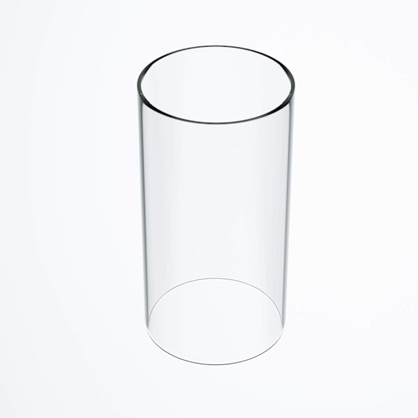 Stor Glaslanterne til Orkanlys, Åben i Begge Ender, 12 cm Bred x 25 cm Høj Klar Clear 4.75' wide x 10' tall