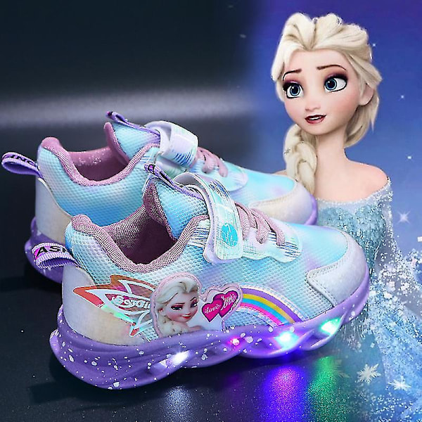 Børne LED-lyssko Sneakers Blinkende Børn Piger Lysende Træningssko Størrelse 22
