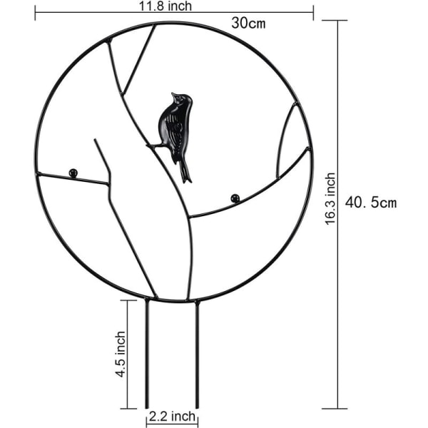 Metall hage espalier for klatreplanter, blomsterstøtte i metall Rustbestandig Bærekraftig for potteplanter Vinstokker Blomsterstøtte