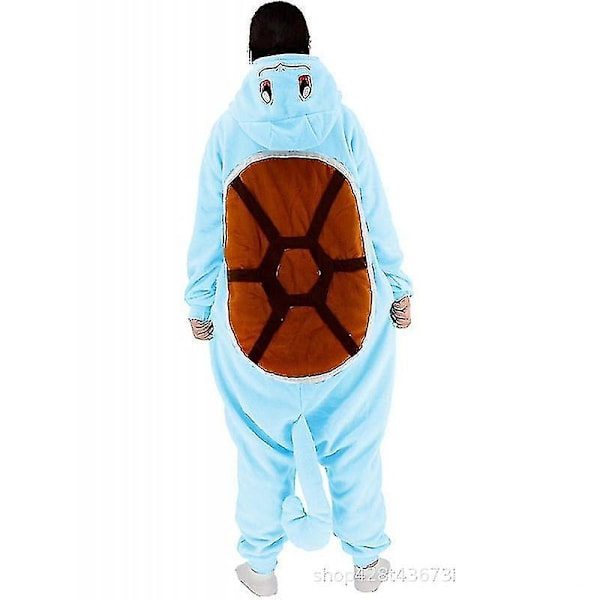 Squirtle Kostym Helkroppspyjamas Halloween Jul Overall Kigurumi För Män Kvinnor S