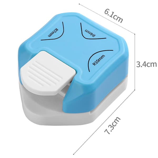 3-i-1 hörnstans för papper, R 4/7/10 mm metall och plast-FO-