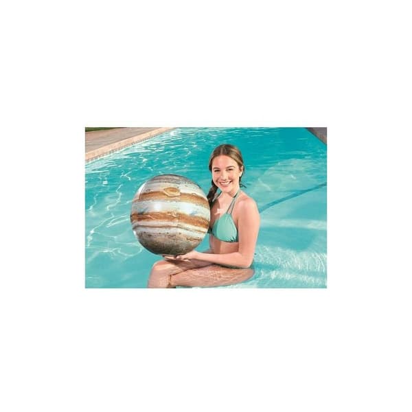 LMLY Jupiter Mønster Strandbold Vandbold Lysende Solsystem Modellering Lysende Oppustelig Bold Børn Vandlegebold 24\"-FO-