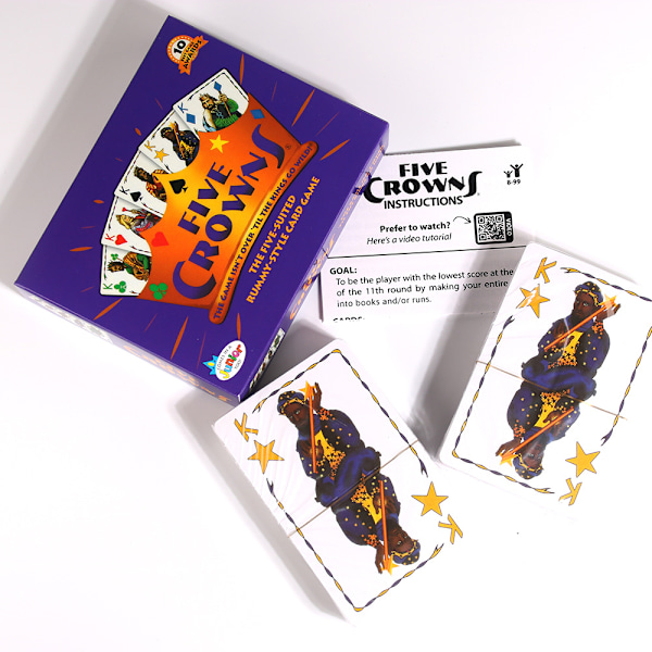 Fem Kroner Kortspill Familiekortspill - Morsomme spill for familiekveld med barn Crown Poker Brettspill Kort 1