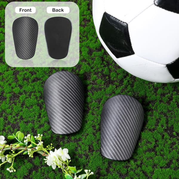 Mini Fodbold Benskinner - Mørkegrå Ungdoms- og Voksen Benskinner (9,5x4cm)-FO-