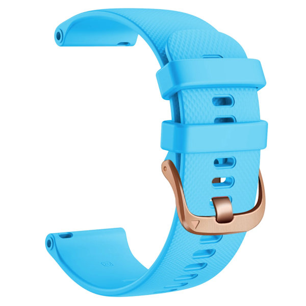 Läderarmband för smartklocka för HUAWEI WATCH GT 4 41mm/Garmin Venu 3S/Venu 2S Armband Roséguld Spänne 18mm Armband Armband Silikon blå Silicone blue