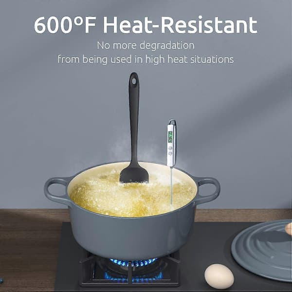 Silikonspatelset med värmebeständighet på 315 grader Celsius (svart)-FO-