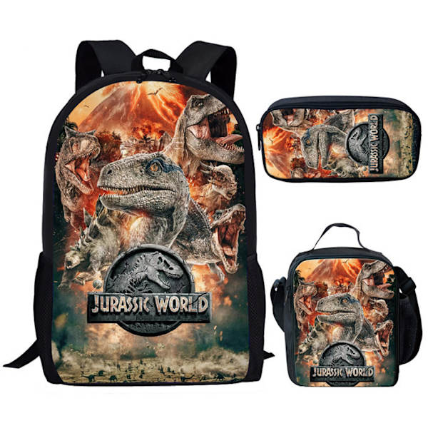 Jurassic World Ryggsekk Dinosaur Skolesekk Barnas Matboks-JAN-