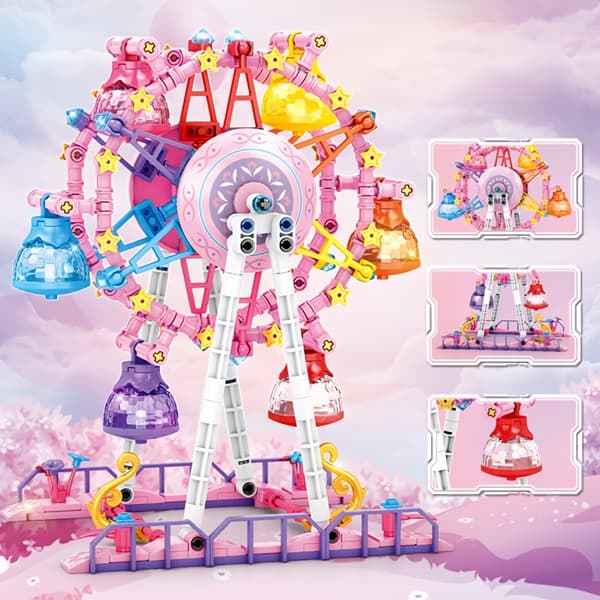 Dream Princess, Ferris Wheel Building Block Set, Realistic Architectural Entertainment Facility, Toy Model-FO-