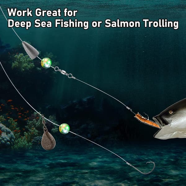 10-pack LED-fiskedrag djuphavsfiskelampor självlysande F-FO-