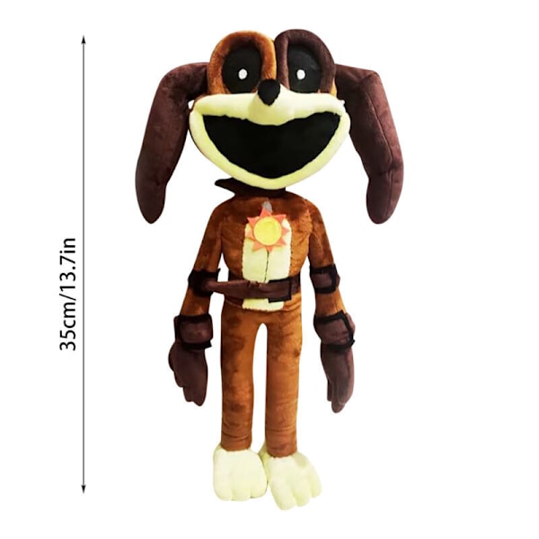 45cm Smilende Critters Plys Kat Lur Dag Blød Fyldt Dukke Legetøj Børn Gave Dark Orange - 35cm
