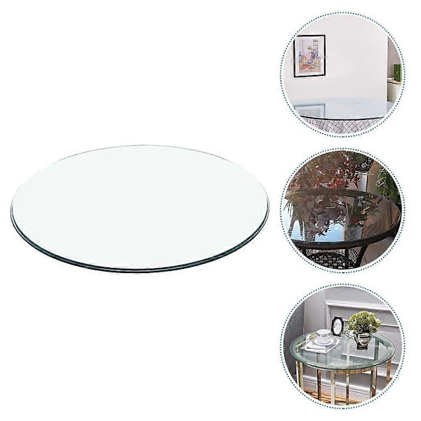 Rund Glassplate Bordplate Tykt Herdet Glass Klar Glassplate for Te Bord