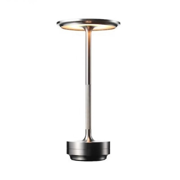 Ledningsfri bordlampe, dæmpbar, vandtæt, metal, USB-opladelig - 1 stk - WELLNGS