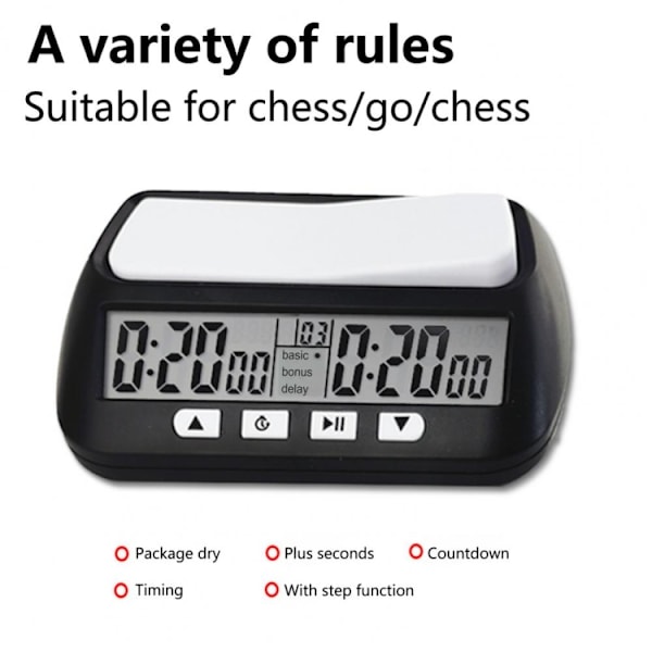 YS YS-902 Schacktimer Schackklocka för Go-turnering (Gul Engelsk Version)