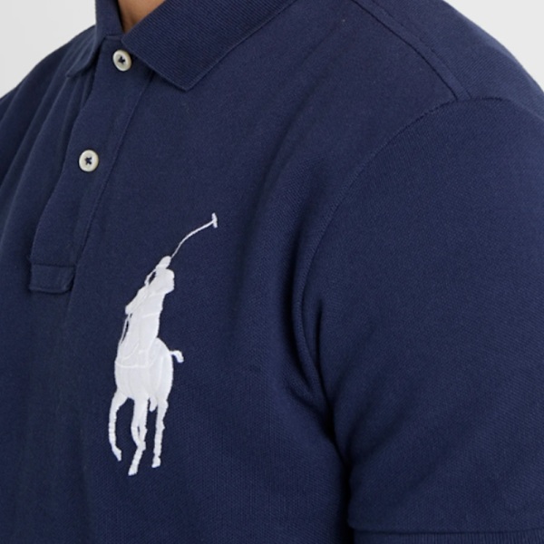 PoloRalphLauren Miesten Classic Fit Lyhythihainen Poolopaita Royal Blue-White Royal Blue-White 2XL