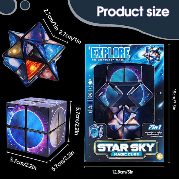 Infinity Cube Fidget Legetøj til børn 8-12 års fødselsdagsgaveidé-FO-