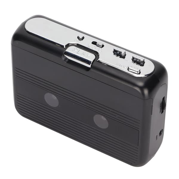 TON007B Bærbar Kassetteafspiller Mini Stereo Bluetooth Kassetteafspiller med 3,5 mm Jack til Højttaler Biler Sort-FO-