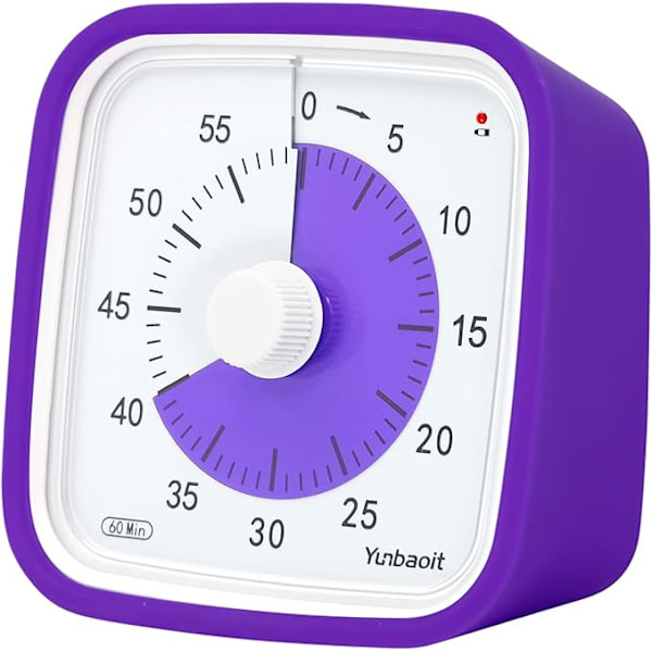 Visuell Timer 60min - klassrumsskola för barn-FO- purple