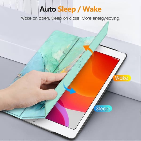 Skyddsfodral för iPad 10,2 tum 7:e/8:e/9:e generationen (2019-2021) - Smaragd Marmor-FO-