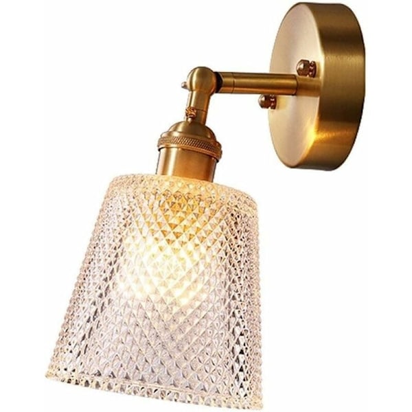 Moderne Kopparglas Vegglampe Messing Vegglampe for Restaurant Stue Bad Speil Spotlight Sengeside for B