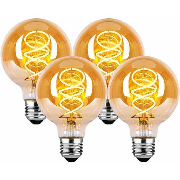 4-pack E27 LED Edison-lampor - 4W Varmvit 2200K Dimbar Vintagebelysning