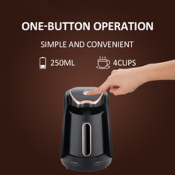 Arzum Okka Arzum OK004 Okka Minio Tyrkisk Kaffemaskine, Kapacitet til 4 Kopper, Anti-Overløb, Kobberfarvet
