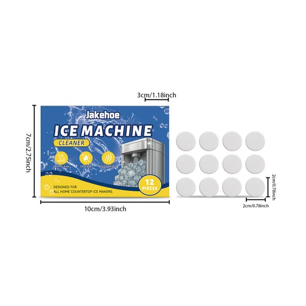 Ice Machine Cleaner Tablet Descaler for Ice Makers Refrigerators 12 pcs-FO-