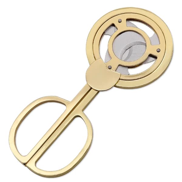 Sigarkutter, tapsfri saks i rustfritt stål, gaveeske ring med 3 kutt design, sigargiljotin, ergonomisk design, lett og enkel å bruke