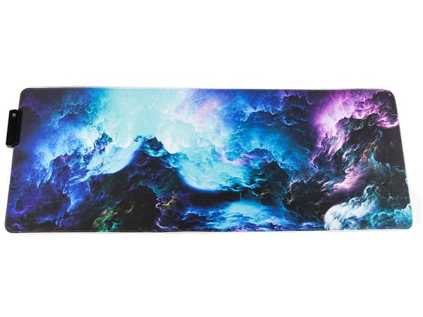 Gaming Musemåtte med RGB LED Lys - 90x40cm - Ocean Waves-FO-