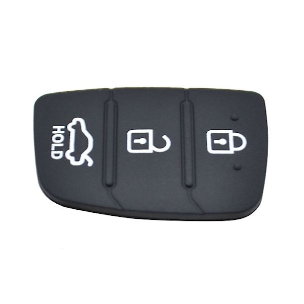 Erstatningsgummi 3-knapps tastatur for Hyundai Creta I20 I40 Tucson Elantra Santa Fe Solaris ix35 ix45 Fjernkontrollbil Reparasjonsnøkkelhus