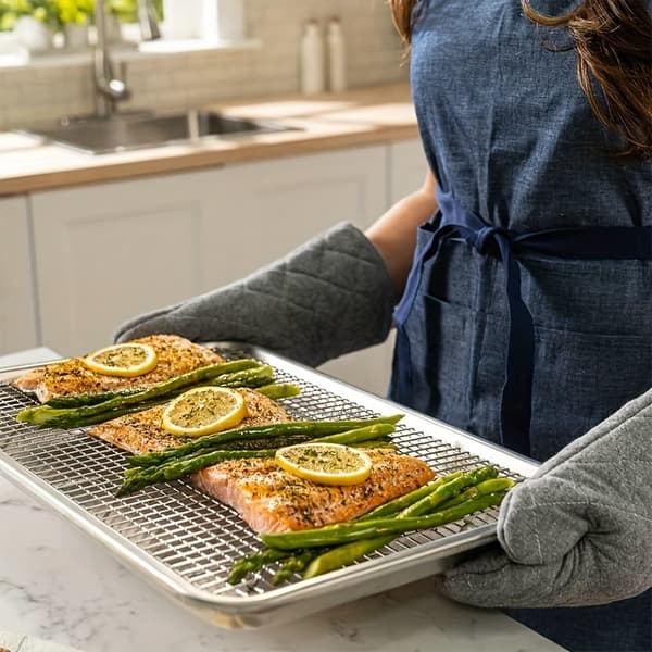 Bageform i rustfrit stål med bagerist til ovn og bagning 22.86cm