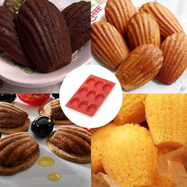 Madeleineformar, 3 st Silikon Madeleineformar, 9 Hål Kakgelé Pudding Mousse Bakelseform DIY Bakning BPA-fri-FO-