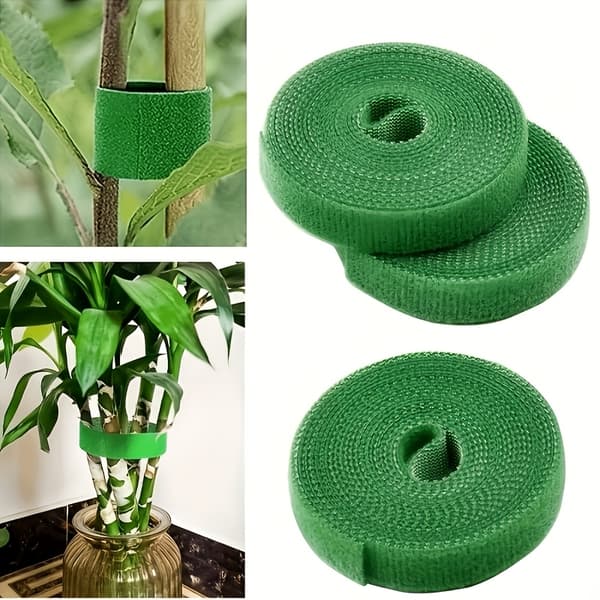 Genanvendelig plantebinder 4 ruller - Fleksibel nylonstrop til vinstokke, blomster, haveplanter 4 Rolls 100cm