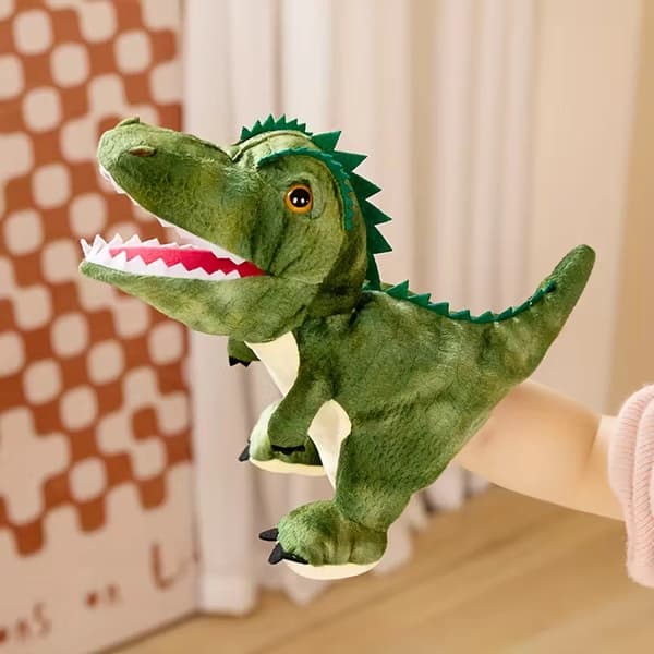 Dinosaur Hånddukke – Blødt Tøjdyr til Historiefortælling for Børn, Interaktiv Leg & Gave T-Rex