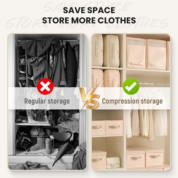 Ultra Space Saving Self Compression Organizer, Space Saver Quilt Compression Storage Bag, Comforter Storage Bag Packaging Cube Bedding Storage Bag