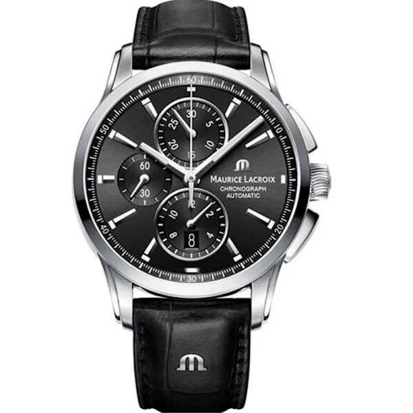 MAURICE LACROIX ur Ben Tao-serien Tre-øjet kronograf Mode Casual Top Luksus læderur Relogios Masculinos blue