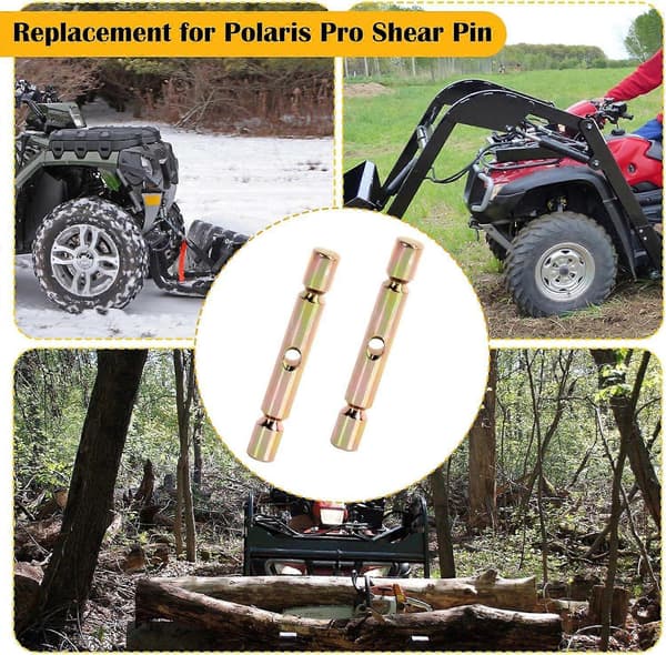 2 stk Pro skjærpinner kompatible med Polaris ATV snøploger Glacier, erstatning-FO-