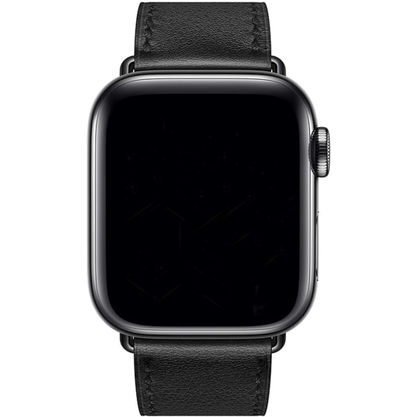 Musta/ruskea Yhteensopiva Apple Watch -hihna 38/40/41 mm, nahka