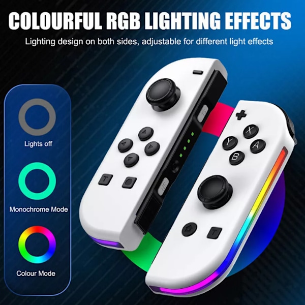 För Nintendo Switch Joy-Con-kontroller Vänster & Höger Trådlös 1 par Gamepad Joypad White