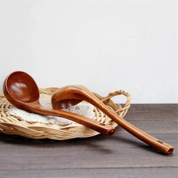 1 pc. Wooden Ladle with Large Capacity for Soup, Kitchen Use, Ladle for High Temperature Cooking, Practical and Durable A-FO-