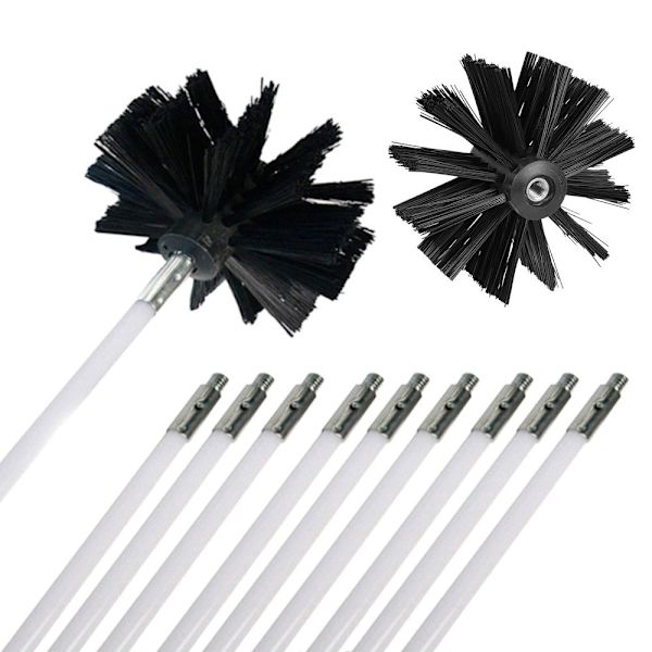 Skorstensbørste Tilbehør Skorstensrenser 1XBORSTHUVUD-PO- 1xBrush Head