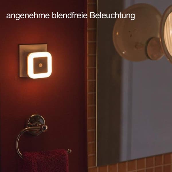 Rörelsesensor LED Nattlampa Set om 2 - Dimbar & 3 Lägen (Auto/På/Av)-FO-