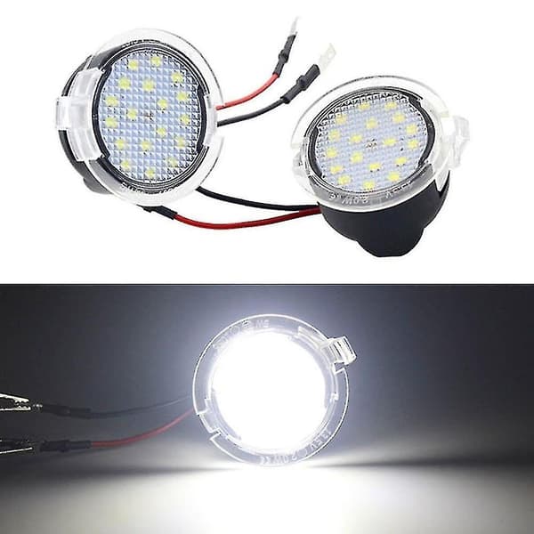 2 stk. 18 LED-lys under spejlet til Ford Mondeo S-Max Edge Explorer F-150-FO-