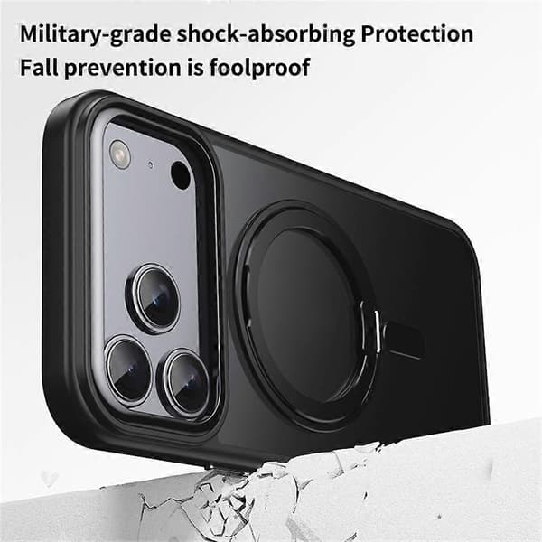 MagSafe-deksel til iPhone 17 Pro Max, TPU og metallstativ-FO-