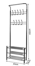 Vaaterekki kenkähyllyllä / Vaateripustin - 190 cm-FO-