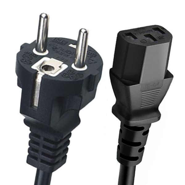 1,8 m Strømkabel Schuko Stik Type F (CEE 7/4) til Koldapparatstik C13 Stik PC Computerskærm Printer-FO-