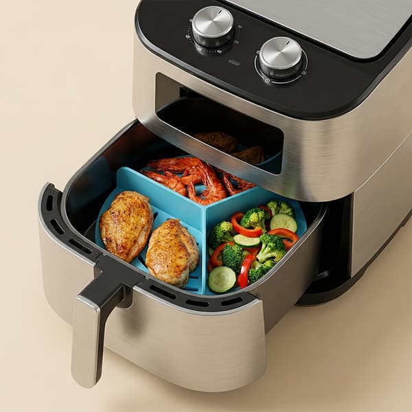 Silikon trekantseparator for tilbehør til airfryer-bolleforing Not provided Blue