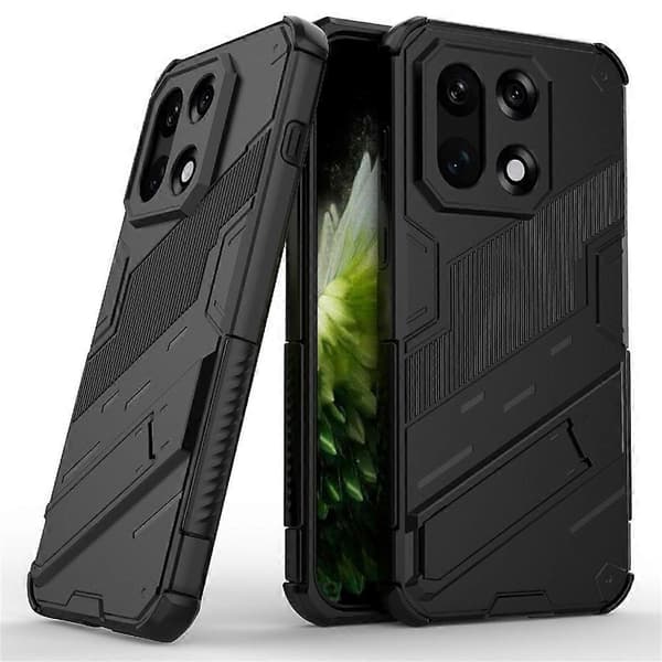 Kompatibel med OnePlus 15 5G-deksel PC + TPU Støtsikkert telefondeksel med stativ-FO-