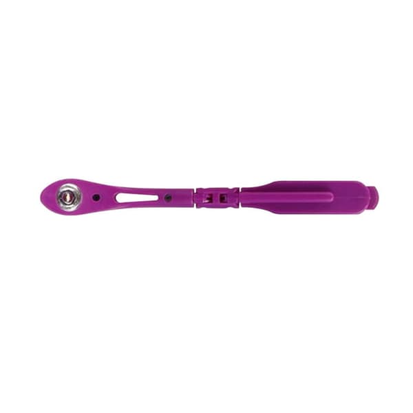 Læselampe, 90° foldbar LED natlampe, LED bogklipslampe, bærbar studie bogklipslampe/mappe, lilla-FO-