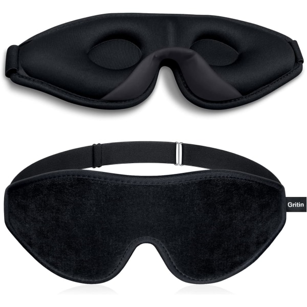 Sovmask, ?gonmask, Gritin Hudv?nlig Blackout 3D Sovmask, Comfort Andas nattmask Sovmask