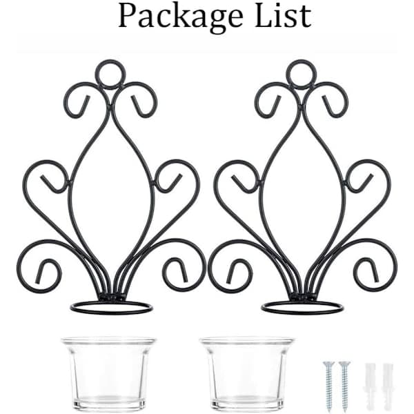 Vintage jernvegglysestaker, kreative jernlysestaker-FO-